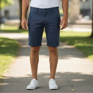 Argyleculture Russell Simmons Men’s Blue Chino Shorts Size 34 Casual Summer